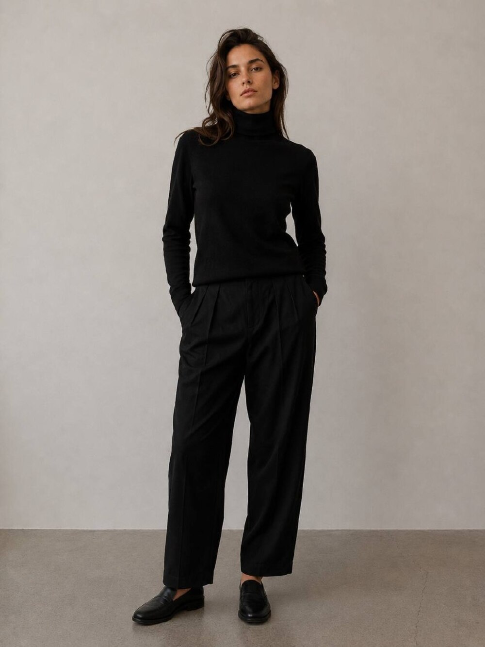 The Row Cashmere Turtleneck Black Sweater S